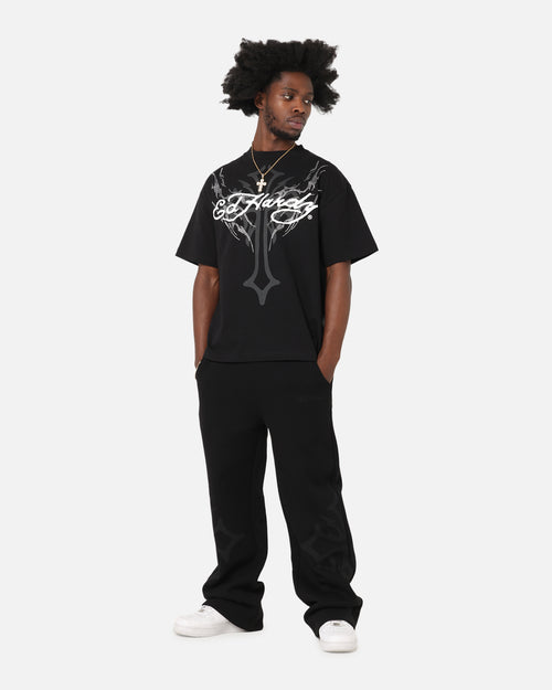 Ed Hardy Trinity Rhinestone T-Shirt Black