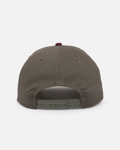 New Era Oakland Raiders 'Contrast Visor' Pre-Curved Golfer Snapback Moss/Maroon