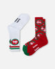 Foot-ies South Sydney Rabbitohs Crew Socks 2 Pack White/Blue