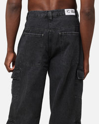 Carre Baggy Cargo Jeans Black Denim