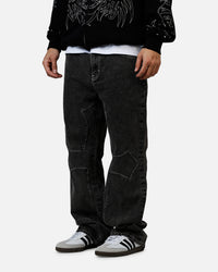 Revenge Cross Denim Pants Black