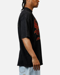 Saint Morta Highway Mock Neck T-Shirt Off Black
