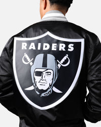 Pro Standard Las Vegas Raiders Rib Satin Jacket Black/Grey