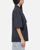Carre Grid Short Sleeve Button Up Shirt Vintage Navy/Ecru Pinstripe