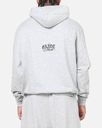 Saint Morta Distressed Hoodie Grey Marle