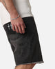 Saint Morta Inferno Baggy Denim Shorts Black Shadow