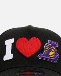 New Era Los Angeles Lakers 'Love' 9FORTY A-Frame Snapback Black