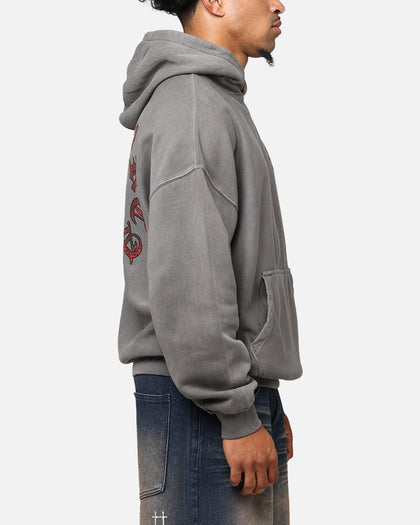 Saint Morta Worldwide Boxy Hoodie Washed Charcoal