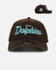 New Era Miami Dolphins 'Black Washed Official Team Color' 9FORTY A-Frame Snapback Washed Black