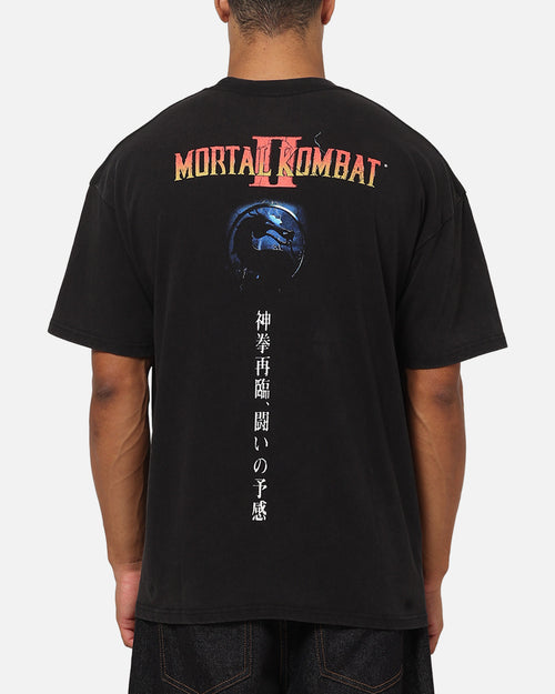 73Studio X Mortal Kombat 2 Vintage T-Shirt Black Acidwash