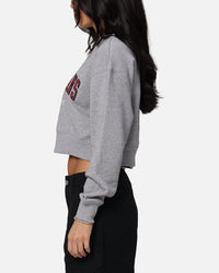 Tommy Jeans Women's Crop Collar Crewneck Grey Heather