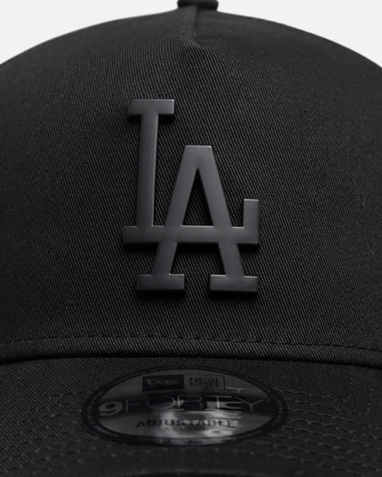 New Era Los Angeles Dodgers "Black Metal Badge" 9Forty A-Frame Snapback Black