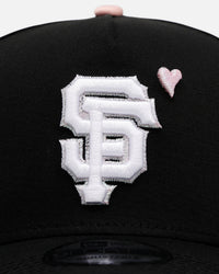 New Era San Francisco Giants 'Pink Satin Hearts 2.0' 9FORTY A-Frame Snapback Black/Pink