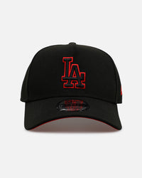 New Era Los Angeles Dodgers 'Easy Black And Scarlet' 9FORTY A-Frame Snapback Black/Scarlet