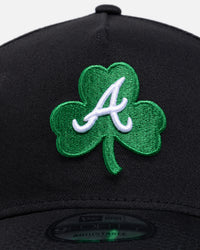 New Era Atlanta Braves 'St.Patrick's Day' 9FORTY A-Frame Snapback Black/Green