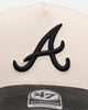 47 Brand Atlanta Braves 'Washed Black Visor' 47 Offside Snapback Natural