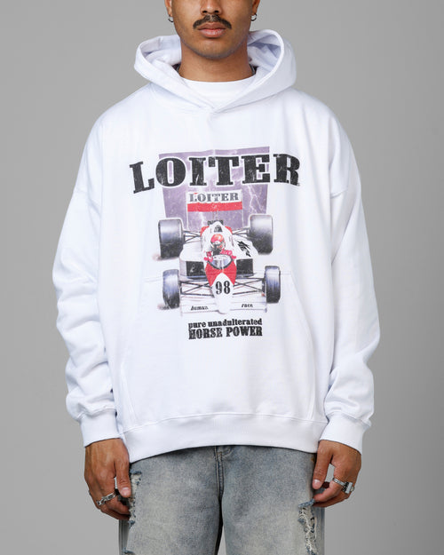 Loiter Horse Power Hoodie White