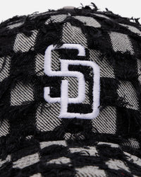 New Era San Diego Padres 'Frayed Checkerboard' 9FORTY A-Frame Snapback Black/Grey