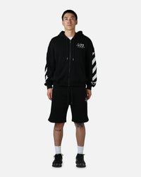 Off White Diag Sweat Shorts Black