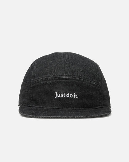 Nike Fly Unstructured Denim Strapback Cap Black/Black/White