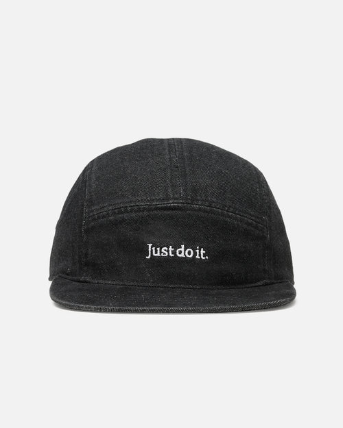 Nike Fly Unstructured Denim Strapback Cap Black/Black/White