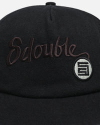 S Double Canvas Cap Black