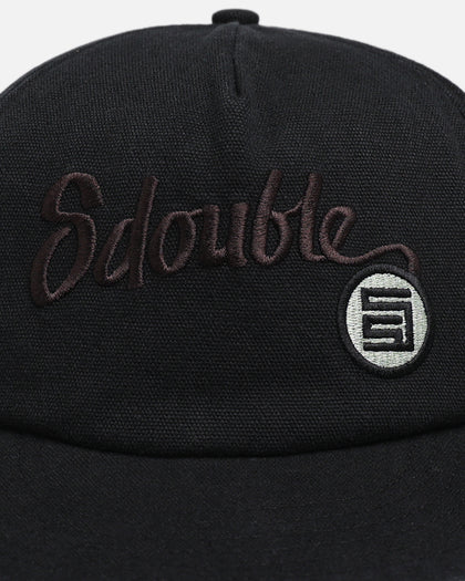 S Double Canvas Cap Black
