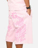Ed Hardy Double Dragon Applique Shorts Pink