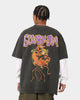 73Studio X Cartoon Network Green Ghost Heavyweight Vintage T-Shirt Black Wash