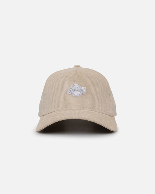 New Era Los Angeles Lakers 'Micro Cord Cream' 9FORTY A-Frame Snapback Cream/White