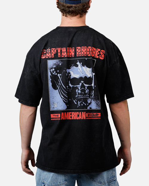 73Studio X WWE Wrestlemania 42 Cody Rhodes T-Shirt Black Acidwash