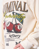 MNML Criminal Long Sleeve Thermal Shirt White