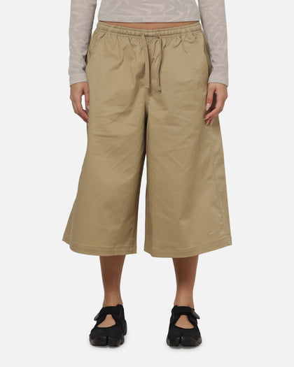 Nike Women's Sportswear Oversized Mid-Rise Parachute Shorts Beige