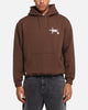 S Double Shawn Script Hoodie Chocolate