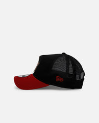 New Era Houston Astros 'Washed Truckers' 9FORTY A-Frame Trucker Snapback Official Team Color