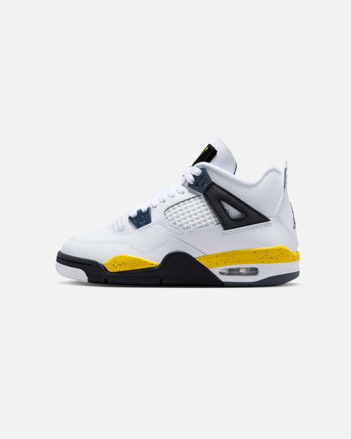 Jordan Kids' Air Jordan 4 Retro "Tour Yellow" (GS) White/Tour Yellow-White