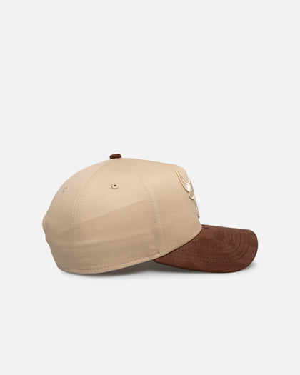 New Era Chicago Bulls 'Oat Walnut Suede' 9FORTY A-Frame Snapback Brown