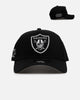 New Era Las Vegas Raiders 'Raised Metallic Chainstitch' 9FORTY A-Frame Snapback Black