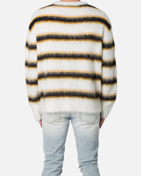 MNML Striped Mohair Sweater White