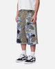 MNML Ultra Baggy Cheetah Boro Shorts Multi
