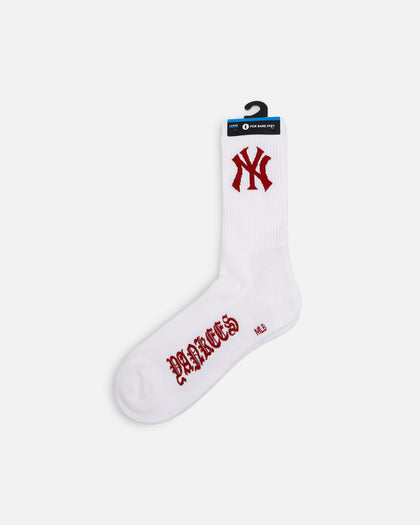 Pro Compression New York Yankees Gothic Script Crew Sock White