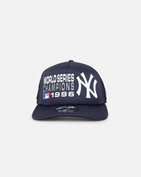 New Era New York Yankees 'Puff Print' Pre-Curved Golfer Trucker Snapback Navy