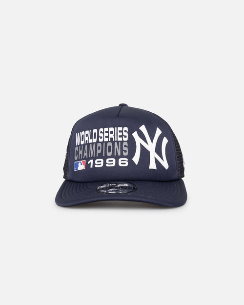 New Era New York Yankees 'Puff Print' Pre-Curved Golfer Trucker Snapback Navy