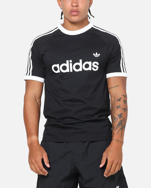 Adidas 3-Stripes Ringer T-Shirt Black