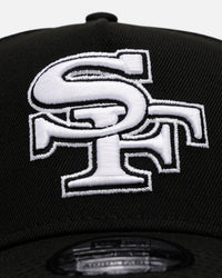 New Era San Francisco 49ers 'Black And White' 9FORTY A-Frame Snapback Black/White