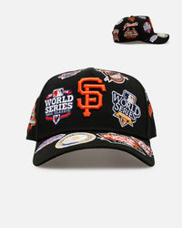 New Era San Francisco Giants 'All Over Embroidery' 9FORTY A-Frame Snapback Black