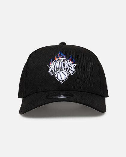 New Era New York Knicks 'Flame Logo' 9FORTY A-Frame Snapback Black
