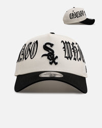New Era Chicago White Sox 'Gothic Script Two Tone' 9FORTY A-Frame Snapback Chrome/Black