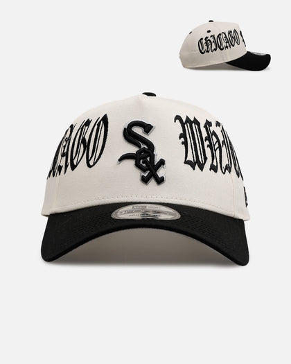 New Era Chicago White Sox 'Gothic Script Two Tone' 9FORTY A-Frame Snapback Chrome/Black