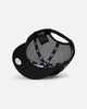 New Era Atlanta Braves 'Podium Pack' Pre-Curved Golfer Trucker Snapback Black/Metallic Gold